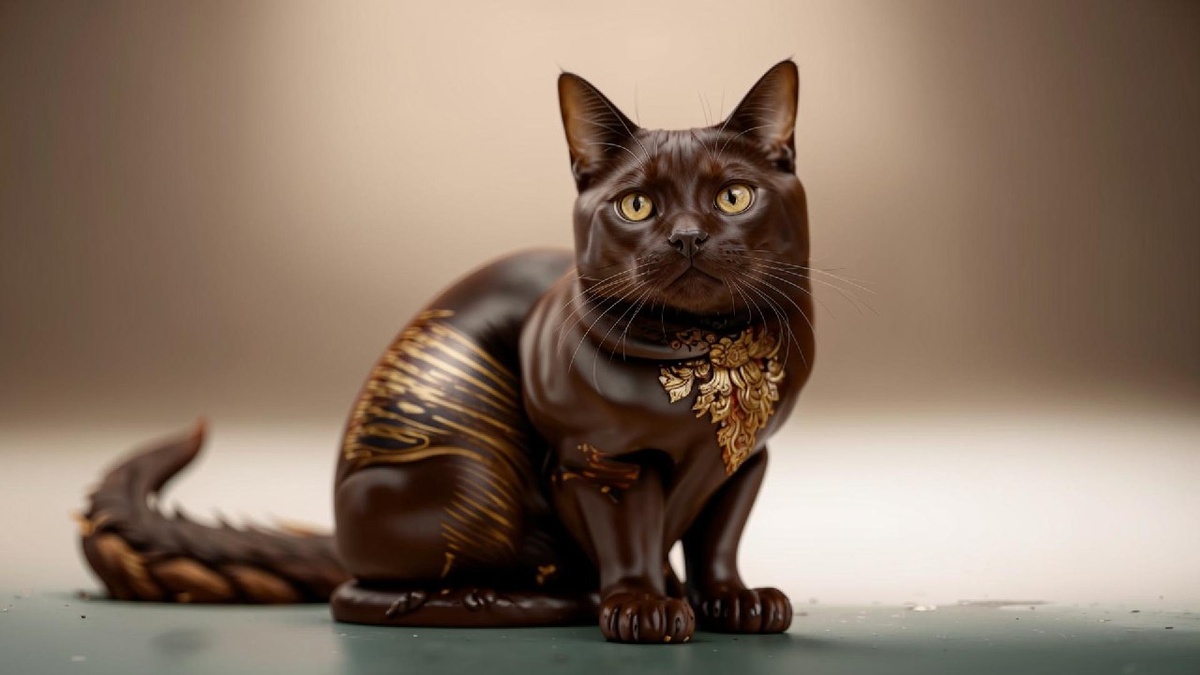 Балинезийская кошка с шоколадными отметинами