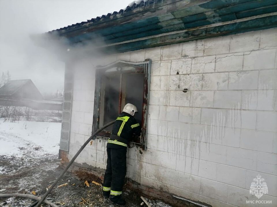    Пожар в селе Смоленского района. Источник: МЧС по Алтайскому краю