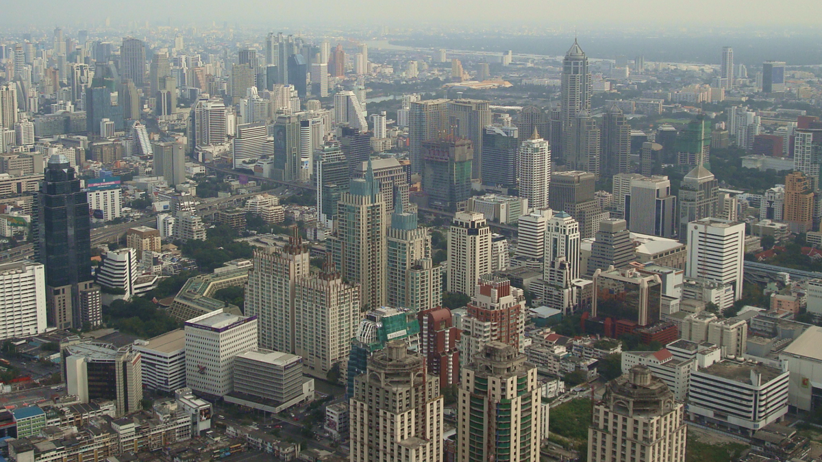 Вид на Бангкок с 52 этажа смотровая площадка Байок Скай. Фото из личного архива автора