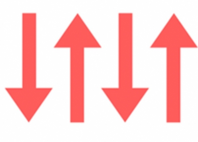 Вниз-вверх-вниз-вверх.