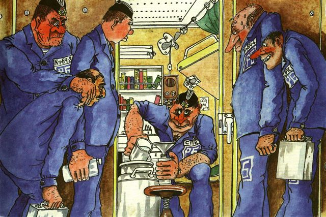 Рисунки подводника Каравашкина. 