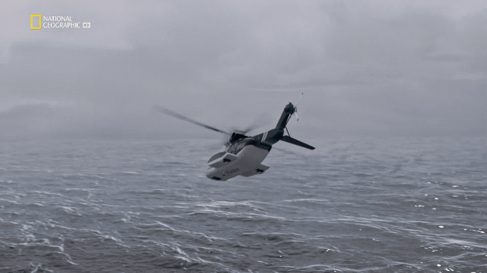 Компьютерная анимация крушения, показанная в 5-й серии 20-го сезона «Mayday» под названием «Атлантический пролив». (Mayday)
