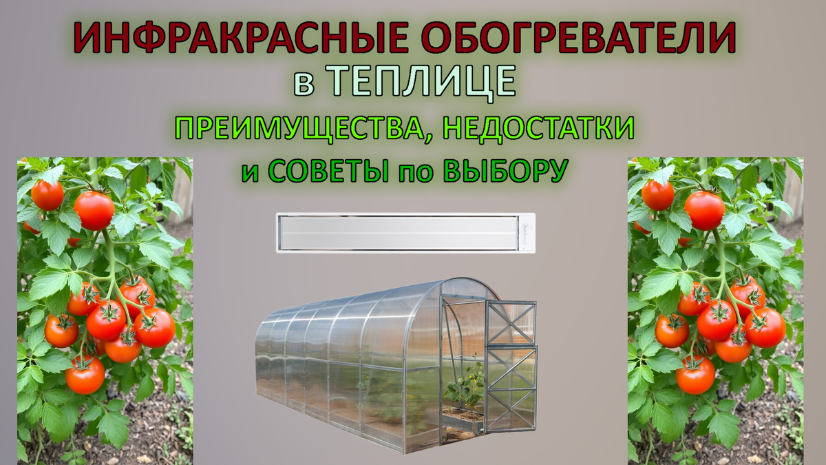 Инфракрасные обогреватели в теплице: преимущества, недостатки и советы по выбору