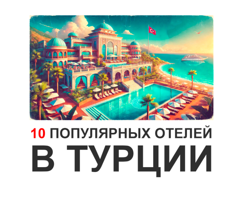 Обложка статьи "10 популярных отелей в Турции".