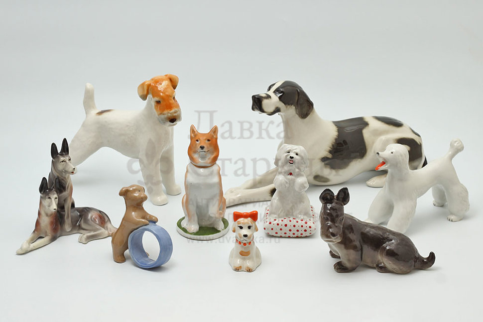 Фигурки собак из фарфора, СССР. Фото с нашего сайта dvaveka.ru