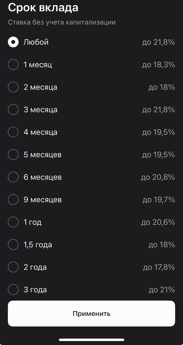 Примечание: ставки могут быть неактуальны на момент прочтения. Пожалуйста, уточняйте их на официальном сайте.