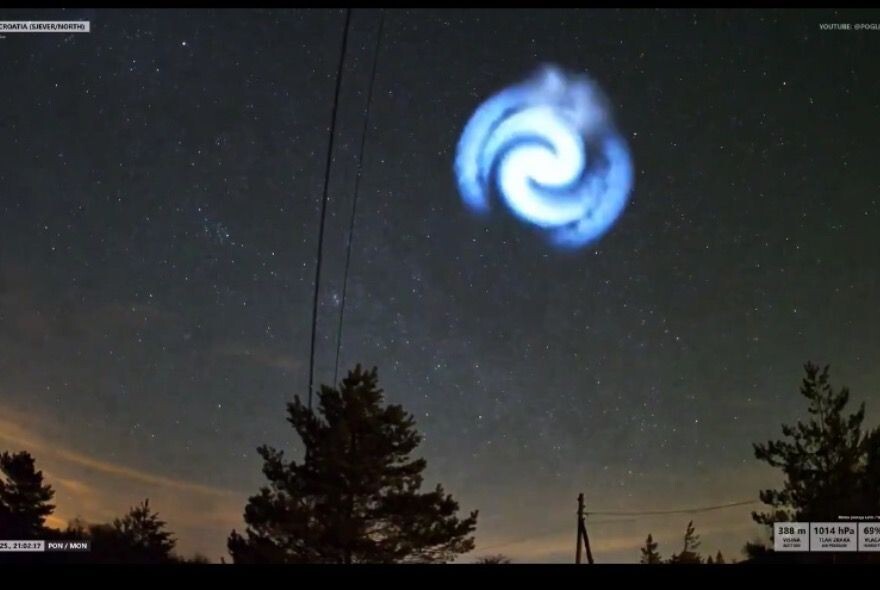 Таинственная светящаяся спираль в небе над Сердобском. 25 марта 2025 год.