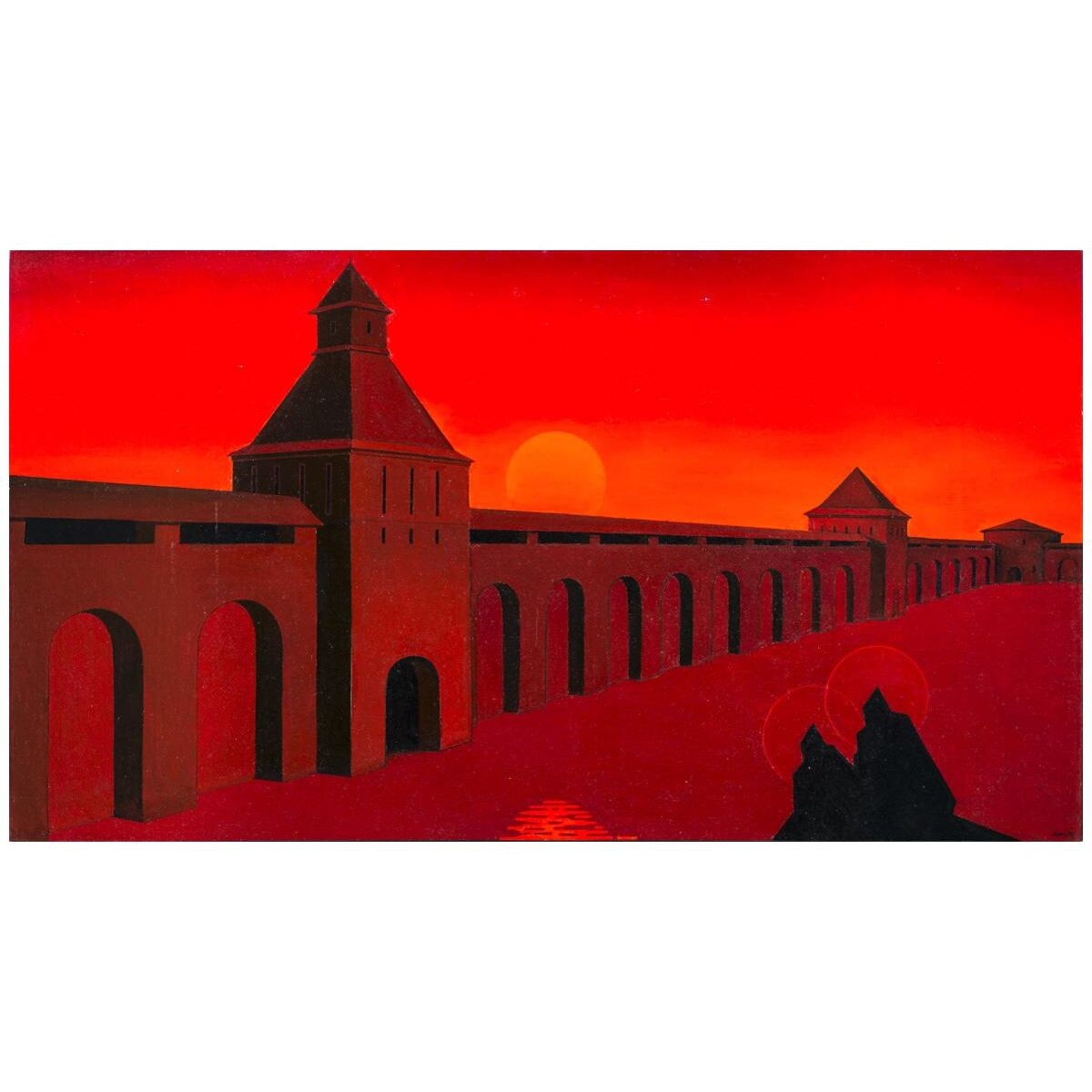 Николай Вечтомов. Вестники. Из серии Древние стены. 1980