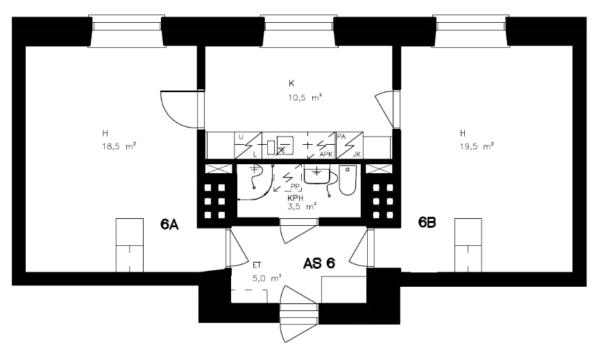 цена 439,98 € - отдельные комнаты - помещения 6А и 6В, кухня и ванная-туалет - общие. Рядом с центром города