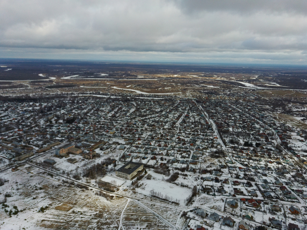 Мстера с высоты птичьего полета (снимок от 2020 года)