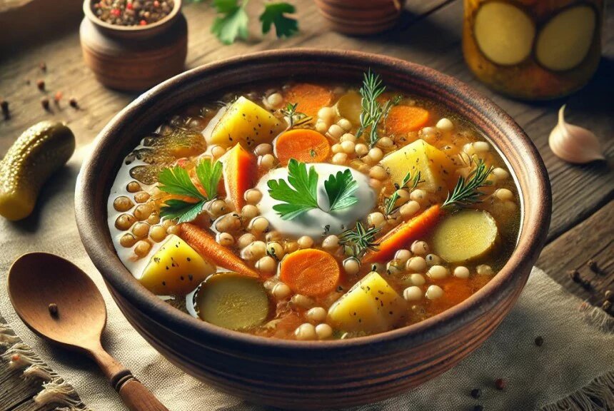 Рассольник по-деревенски