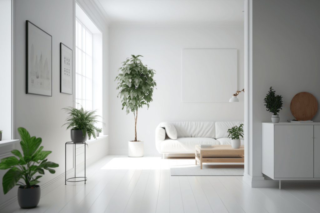    Дизайн однушки в белом минимализме Keri