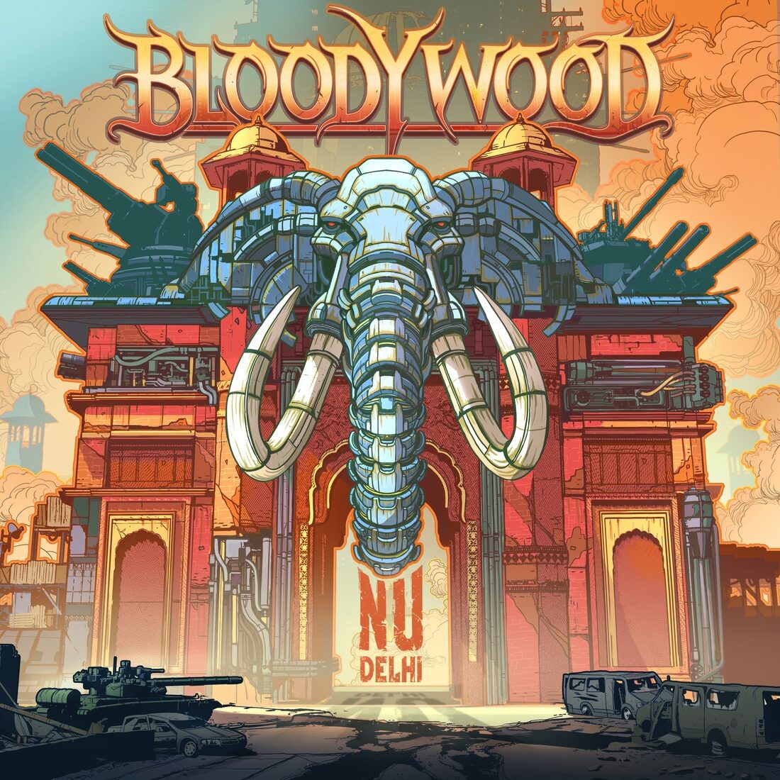 Обложка альбома "Nu Delhi" группы Bloodywood 
