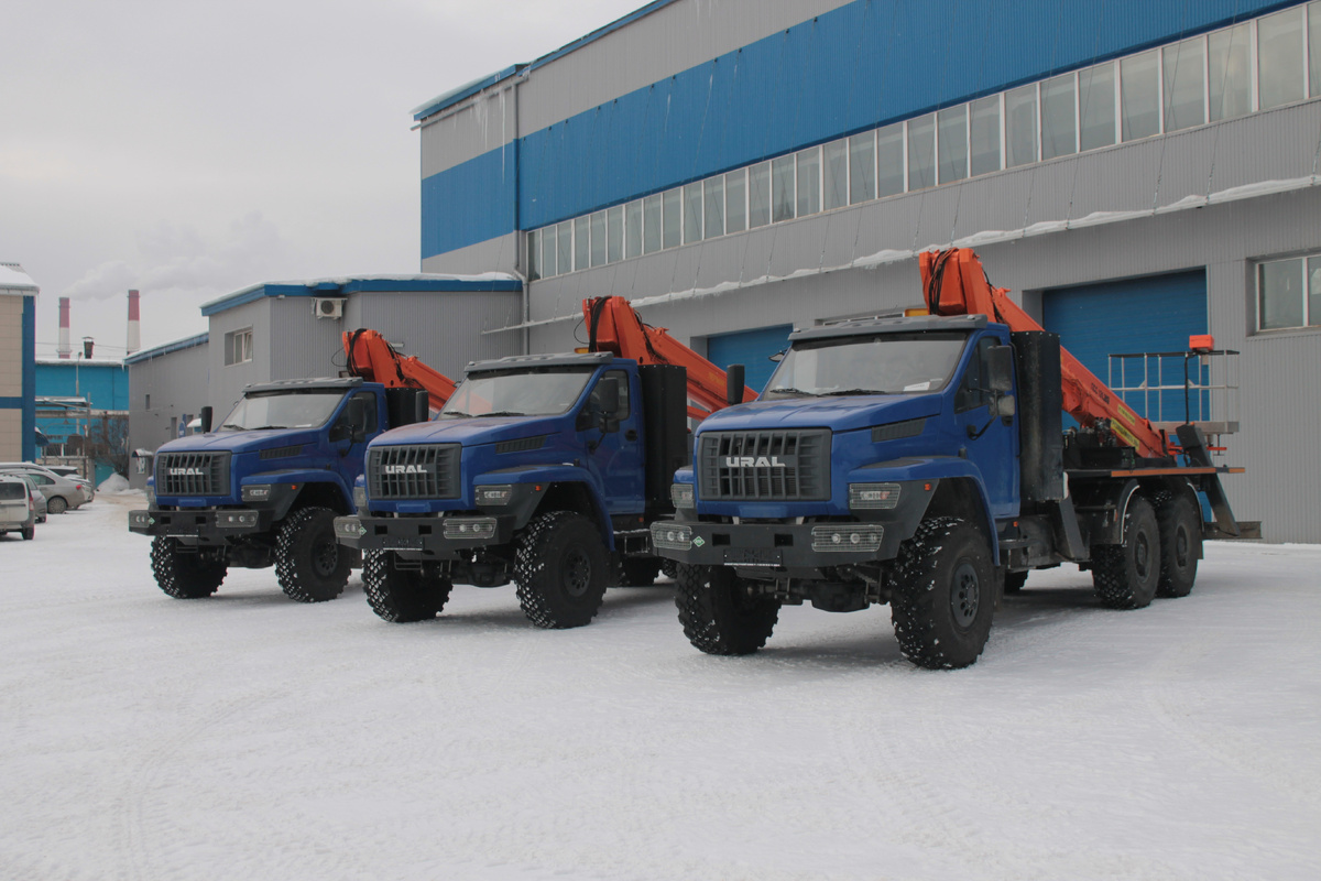 Автогидроподъемники на шасси УРАЛ 4320 работающие на газовом топливе