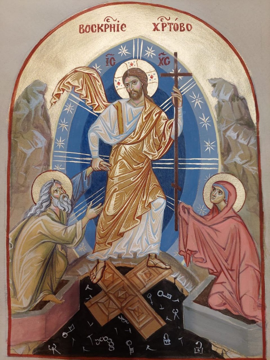 Эскиз мозаичного образа Воскресения Христова, создаваемого для храма прп. Гавриила