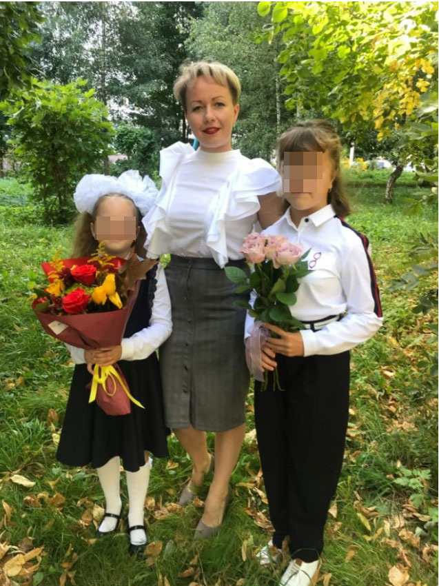 Ольга с дочками Алиной и Кирой