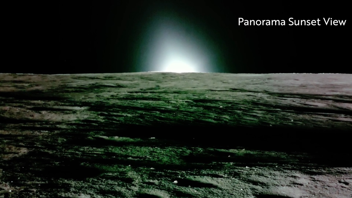 Закат Солнца, снятый аппаратом фирмы Firefly Aerospace с поверхности Луны.(Кто бы сомневался!)