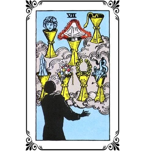 7 Кубков показывает фантазии, иллюзии... и творчество в том числе