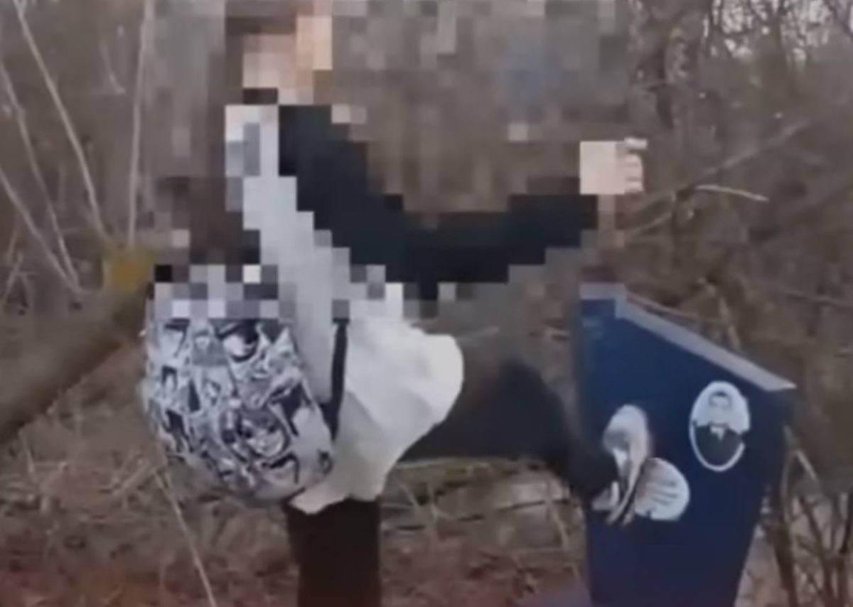    Школьница выполняла задание друзей