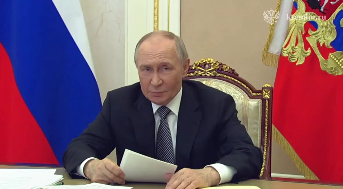    Владимир Путин. Фото: стоп-кадр трансляции Кремля