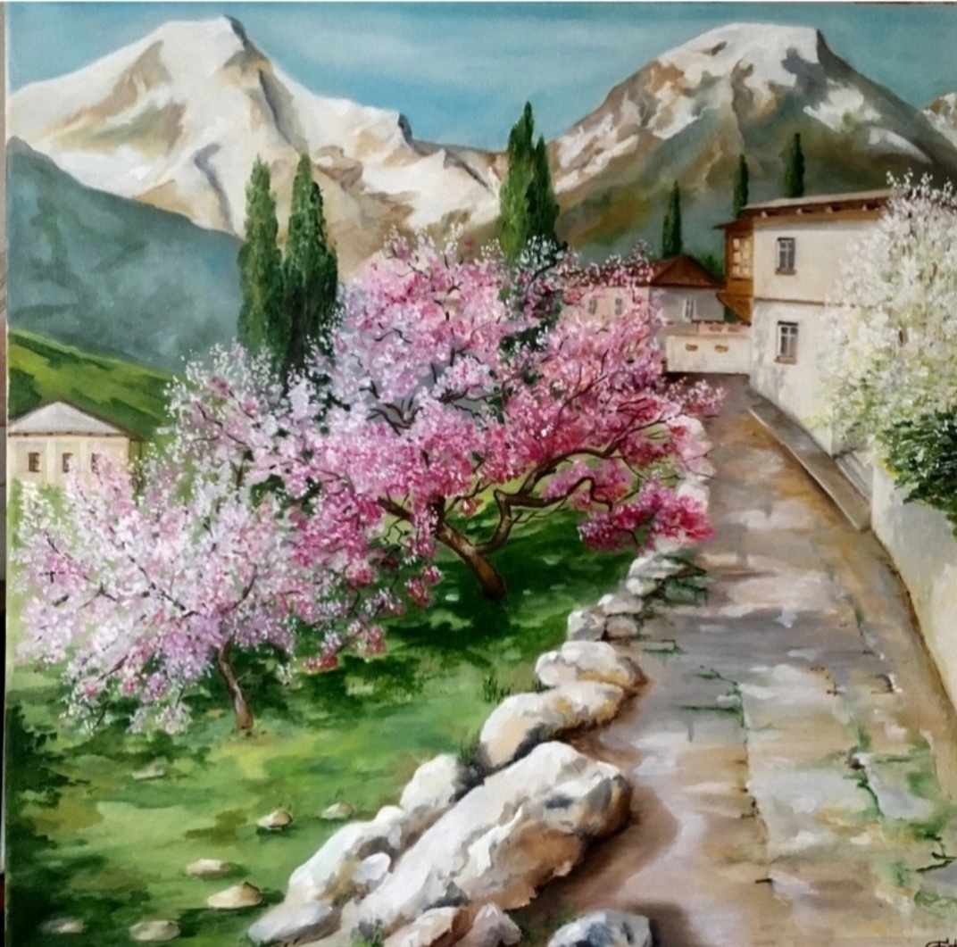 Картина маслом 50х50.вольная копия. 