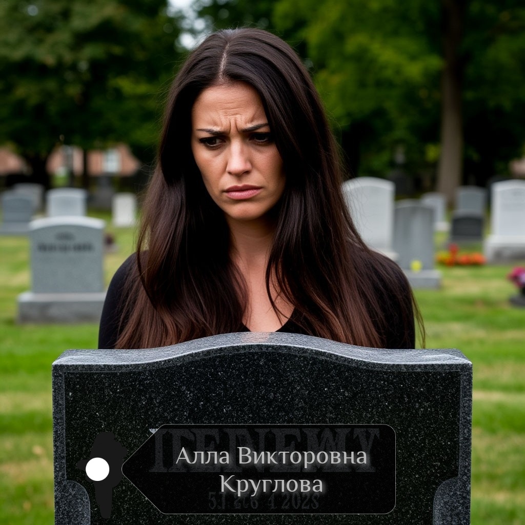 Алёна у памятника Алле. Нейросеть Шедеврум