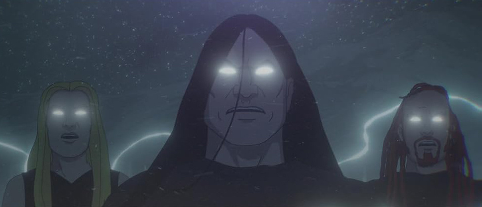 Кадр из фильма «Metalocalypse: Army of the Doomstar». Режиссер: Брендон Смолл. Производство: Titmouse, Warner Bros. Discovery, Williams Street