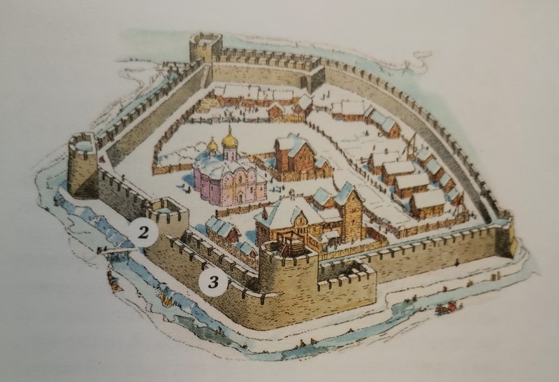 Крепость Порхова. Художник Никита Андреев.