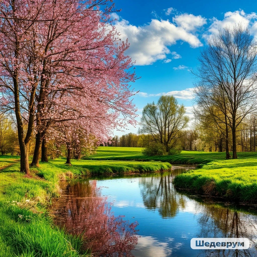 Весенний пейзаж и ничего лишнего) 