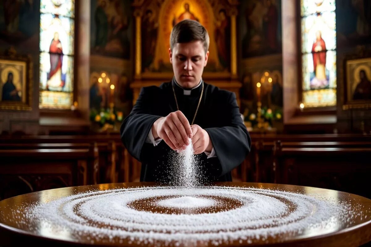 Для многих народов соль была мощным оберегом. Её белый цвет, резко выраженный вкус и способность защищать пищу от порчи породили различные поверья.
Фото: Нейросеть shedevrum.ai