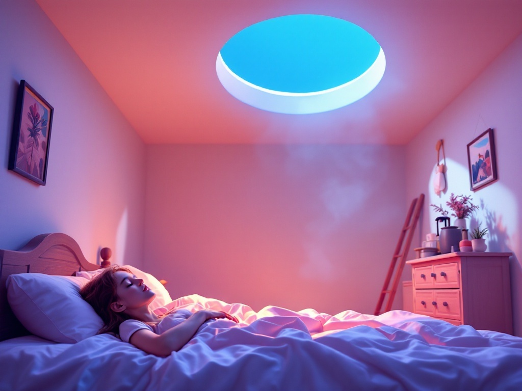    К чему такое снится: Я нарисую интерьер дома с видимой печкой без дымохода. В потолке я покажу большую дыру, через которую видно светлое и голубое небо. Элементы комнаты будут выполнены