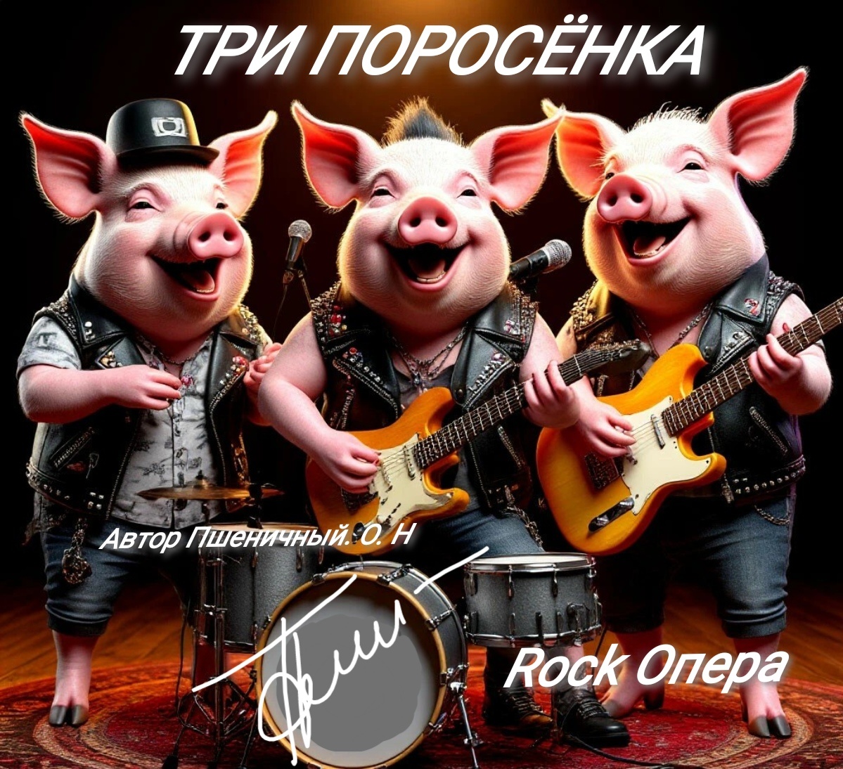 Новая композиция "Три Поросёнка" в рок-стиле: Олег Пшеничный представляет свою авторскую песню