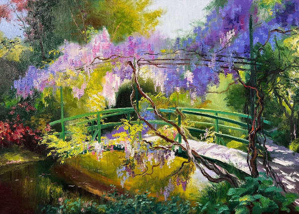 "Мостик в саду Моне."  Источник изображения : vk.com›sakharovigor 
