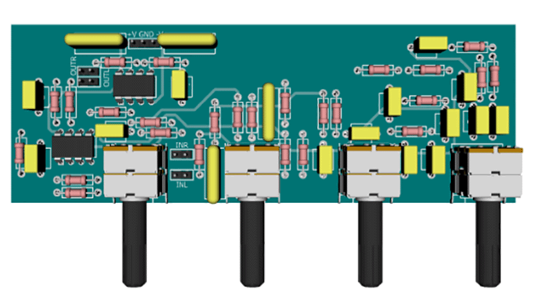 Предусилитель с трёхполосной регулировкой тембра