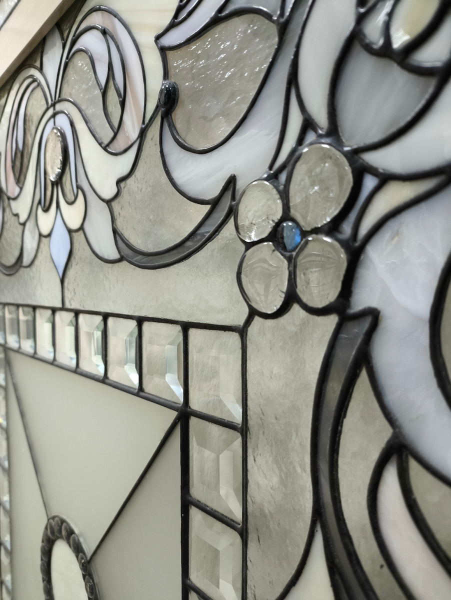 Тиффани + пескоструйный витраж