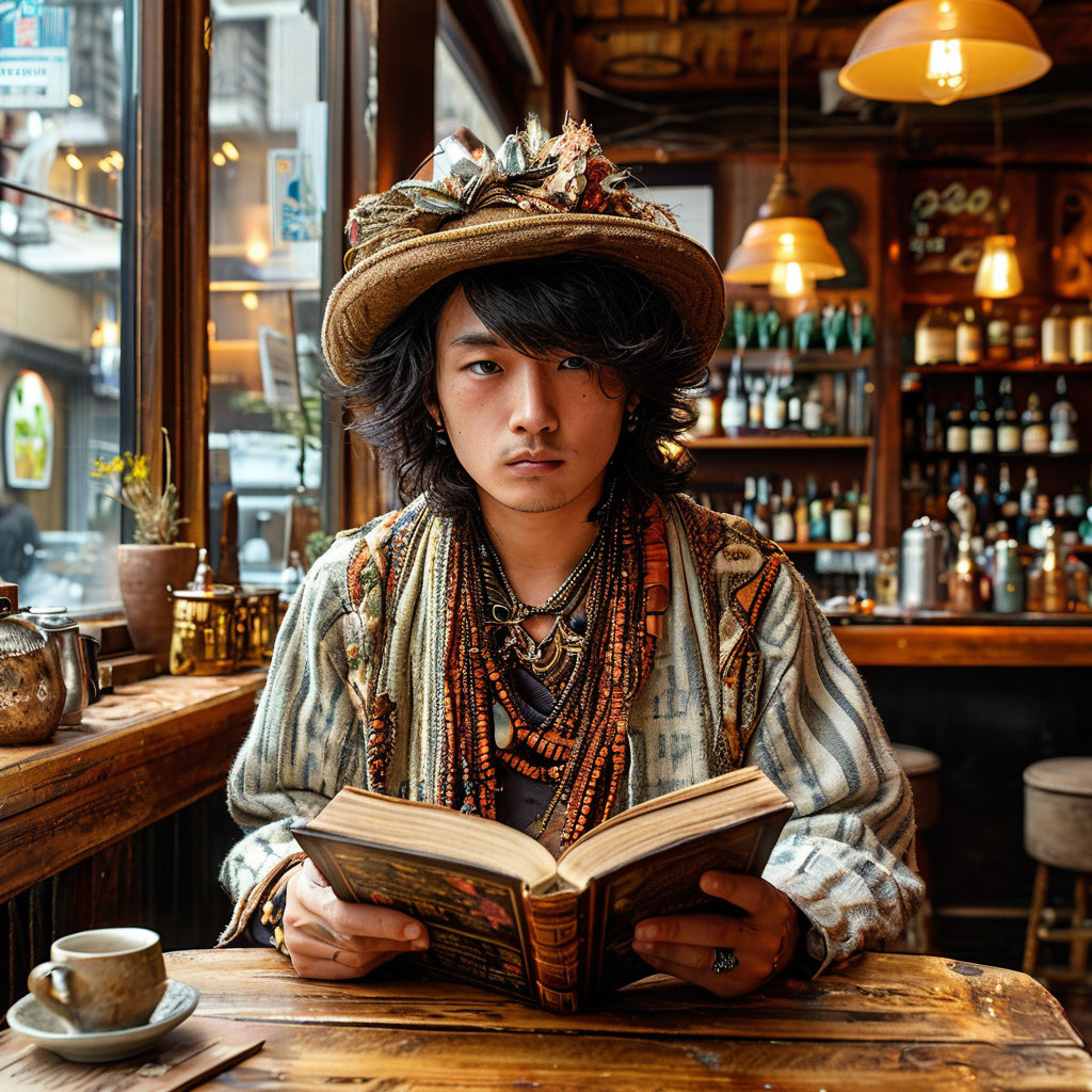 Шедеврум сегодня издевается, чесслово. Неужели вот такое дитя цветов пойдёт в джазовый бар?!