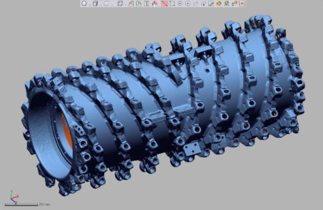 Облако точек изделия "Фреза".