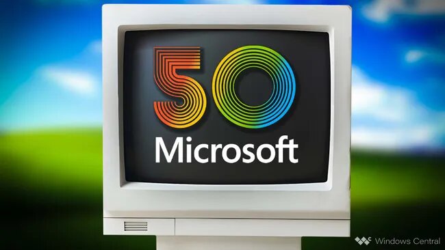 Изображение: Windows Central. 50-летие Майкрософт.