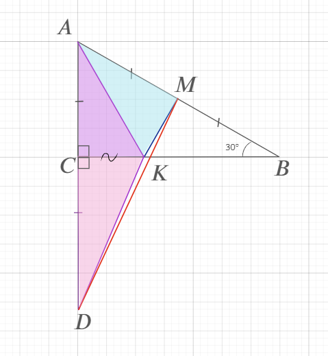 отразить A относительно CB