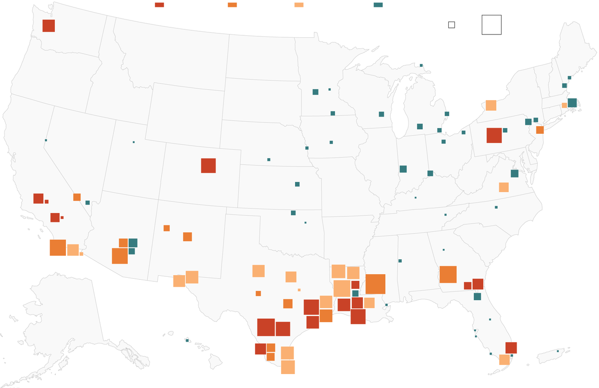 Большинство коек для содержания иммигрантов находятся в учреждениях, находящихся в ведении частных операторов
