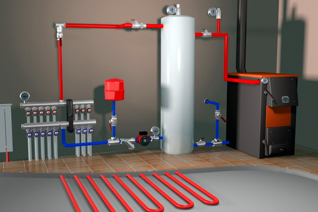 Схема водяного отопления