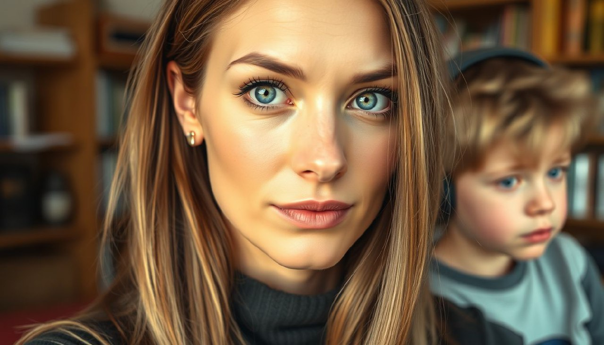 Катя с сыном