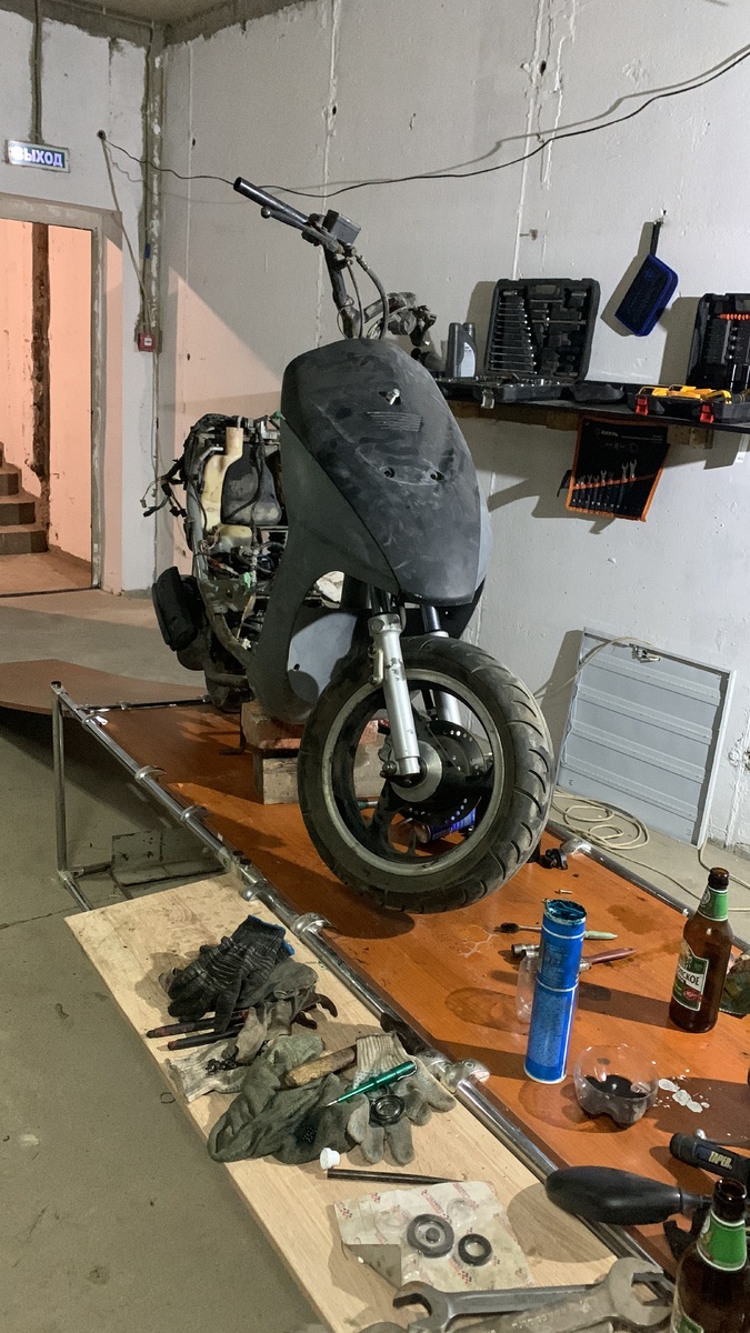 Установка 12 колеса с интеграцией траверсы и вилки с китайца