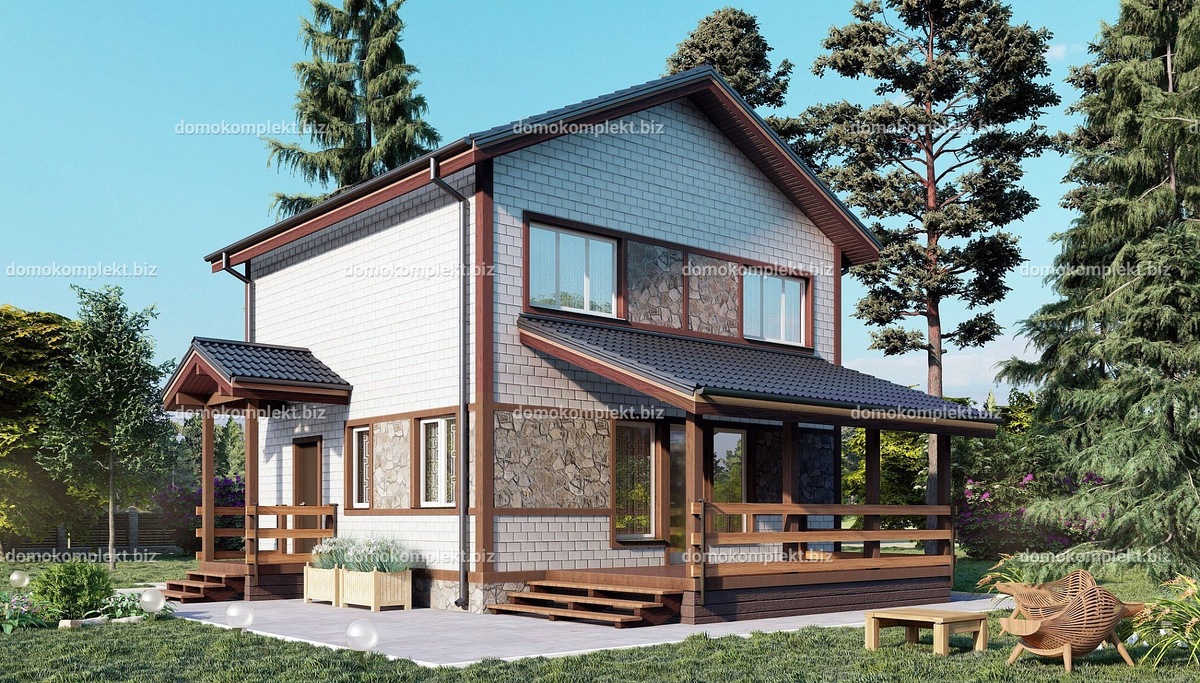 Вариант отделки фасада дома "Ульянкины горки"