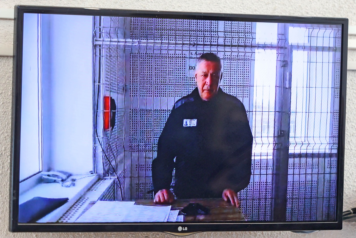    Актер Михаил Ефремов (актер участвует в заседании суда по видеосвязи). Он всем своим видом демонстрировал покаяние. Суд счел его слова убедительными./Антон Вергун/ РИА Новости