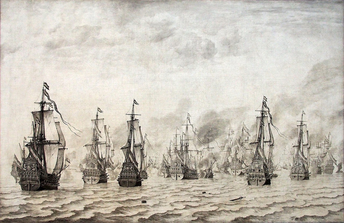 Битва при Дюнкерке Виллема ван де Вельде Старшего 