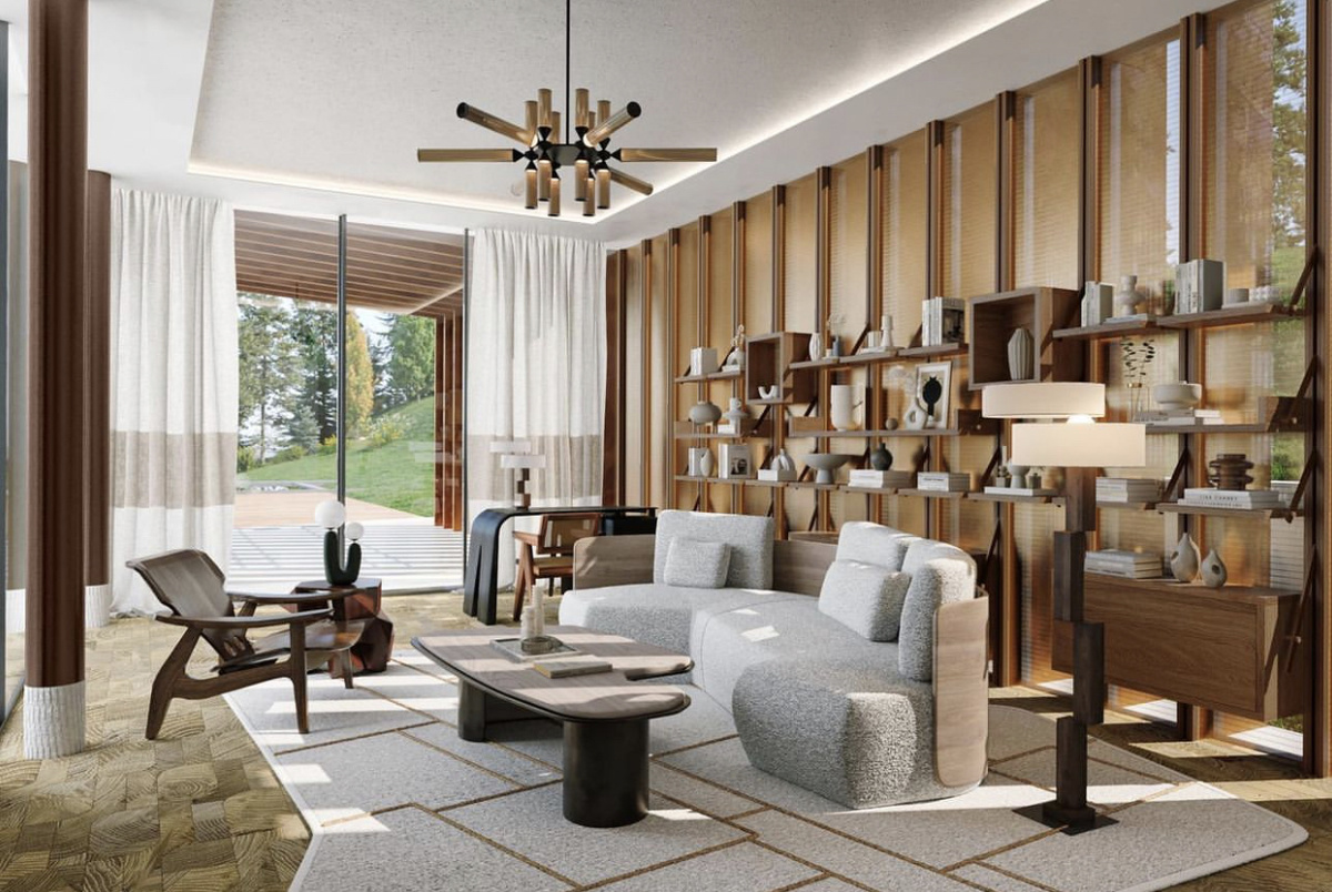 Фрагмент интерьера частной виллы.