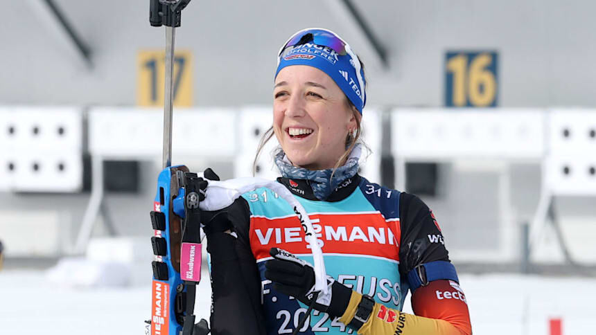 Франциска Пройсс выиграла Хрустальный глобус в зачете спринтерских гонок (2025 Getty Images)