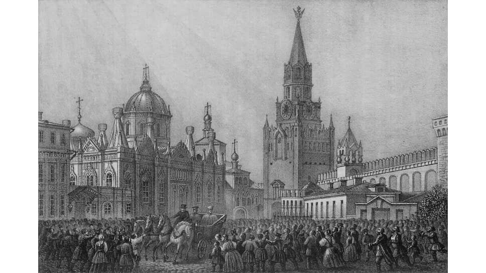 Для посетившего Первопрестольную императора Николая I (на гравюре) самоизоляция на обратном пути в Петербург была необходимой, но оказалась многозатратной.📷Фото: Росинформ / Коммерсантъ
