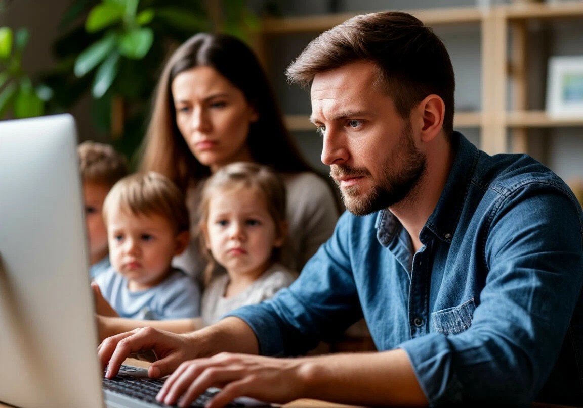 Часто близкие люди страдают от невнимания чрезмерно занятого члена семьи